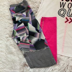 Champion DuoDry Geometric Youth Workout Leggings